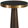 Uttermost Fortier 22" High Brass and Espresso Modern Drink Table in scene