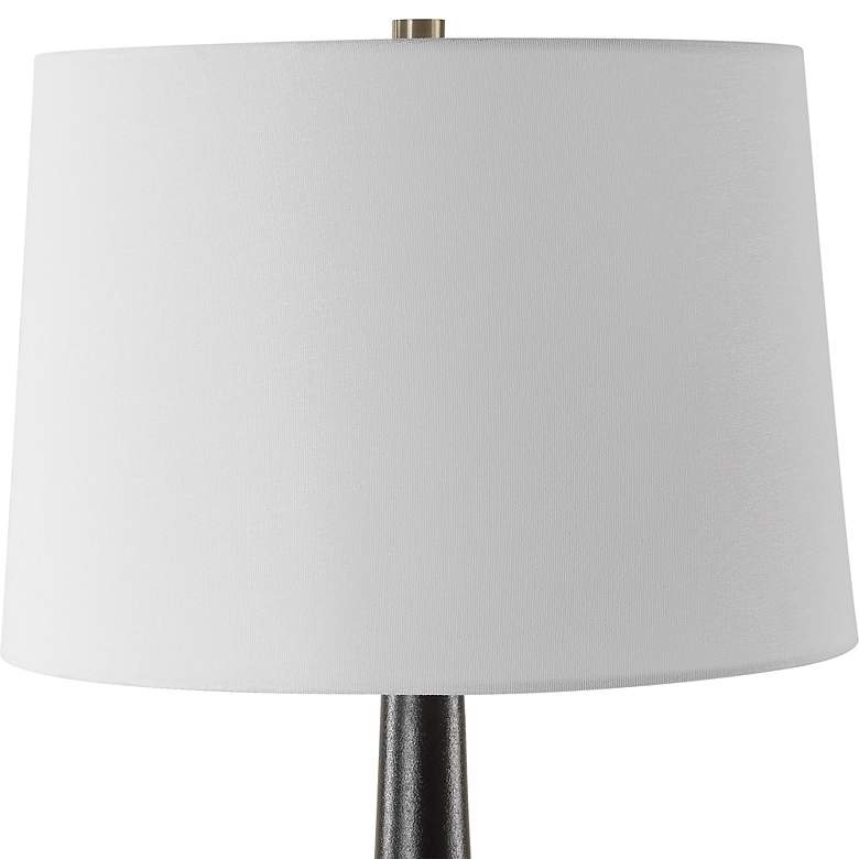 Image 5 Uttermost Foster Textured Black Glaze Ceramic Table Lamp more views