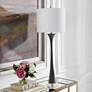 3_Uttermost Fountain 34" Modern Black Stone Buffet Table Lamp more views
