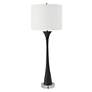 4_Uttermost Fountain 34" Modern Black Stone Buffet Table Lamp more views
