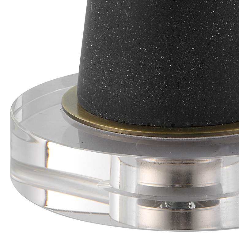 Image 6 Uttermost Fountain 34" Modern Black Stone Buffet Table Lamp more views