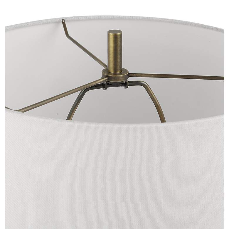 Image 7 Uttermost Fountain 34" Modern Black Stone Buffet Table Lamp more views