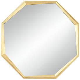 Image2 of Uttermost Fran Shiny Gold Leaf 34" x 34" Octagon Wall Mirror