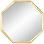 Uttermost Fran Shiny Gold Leaf 34" x 34" Octagon Wall Mirror