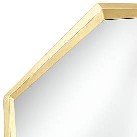 Image3 of Uttermost Fran Shiny Gold Leaf 34" x 34" Octagon Wall Mirror more views