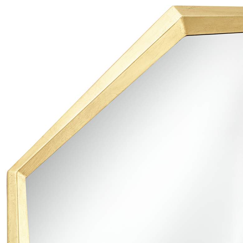 Image 3 Uttermost Fran Shiny Gold Leaf 34" x 34" Octagon Wall Mirror more views