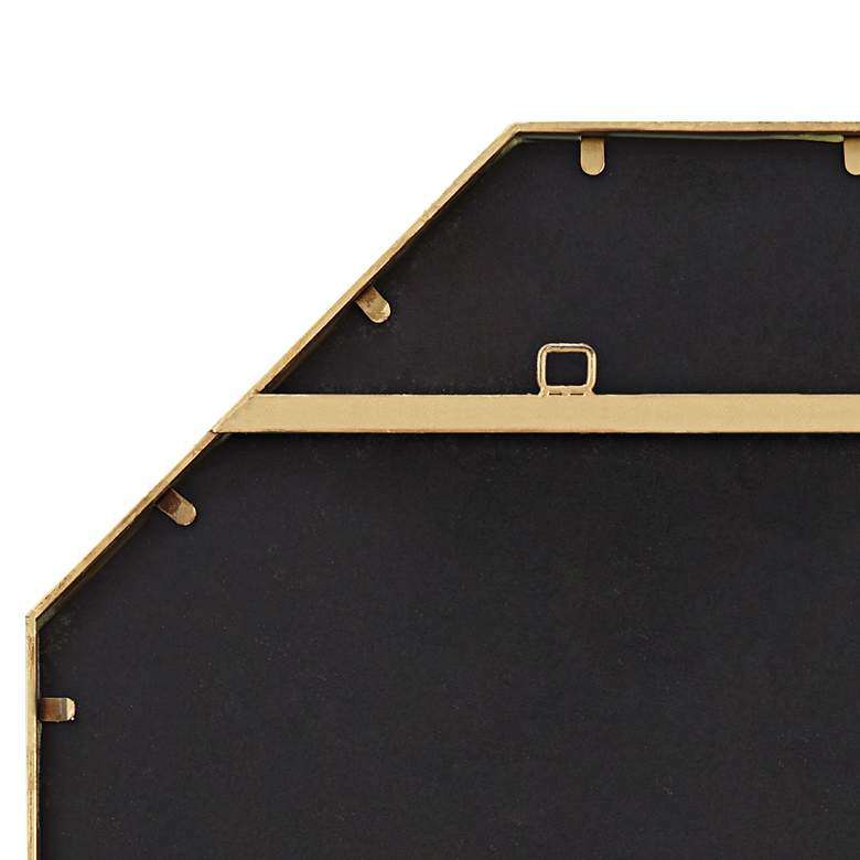 Image 4 Uttermost Fran Shiny Gold Leaf 34" x 34" Octagon Wall Mirror more views