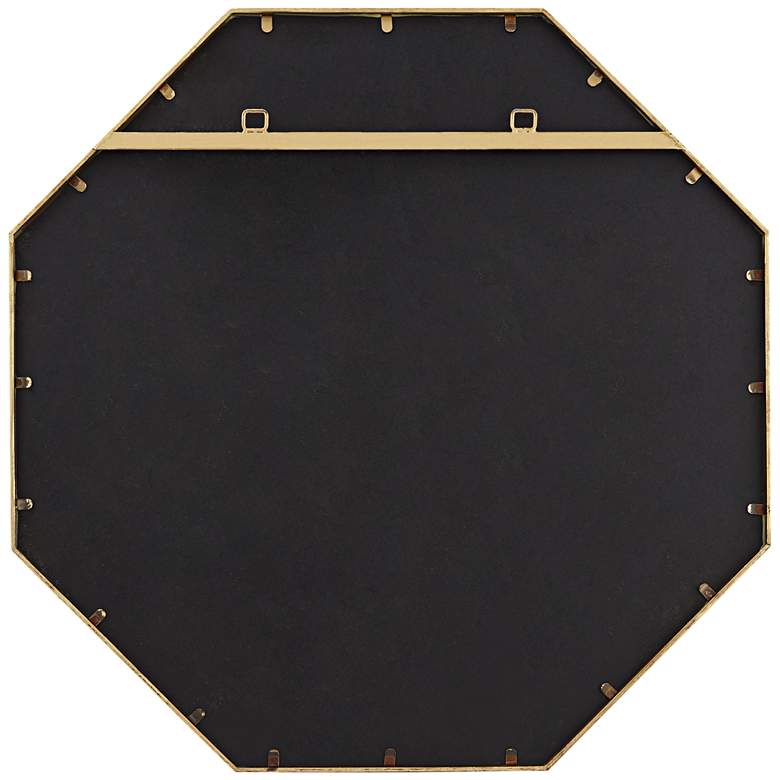 Image 6 Uttermost Fran Shiny Gold Leaf 34" x 34" Octagon Wall Mirror more views
