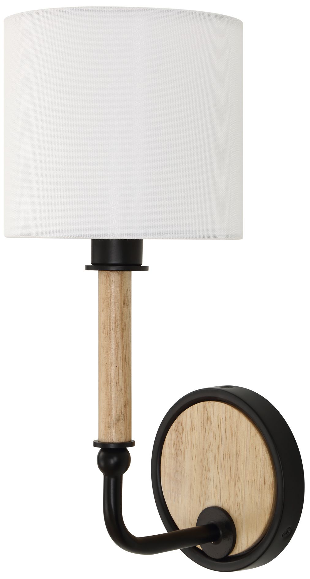 Image 3 Uttermost Franconia 12" High Black and Natural Wood 1-Light Sconce more views