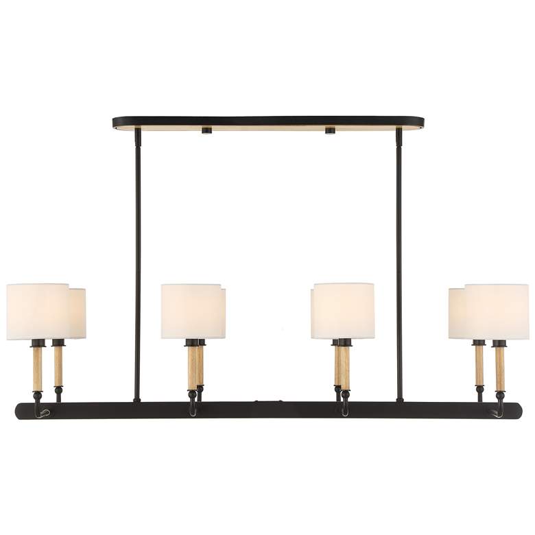 Image 1 Uttermost Franconia 48" Wide Black 8-Light Pendant
