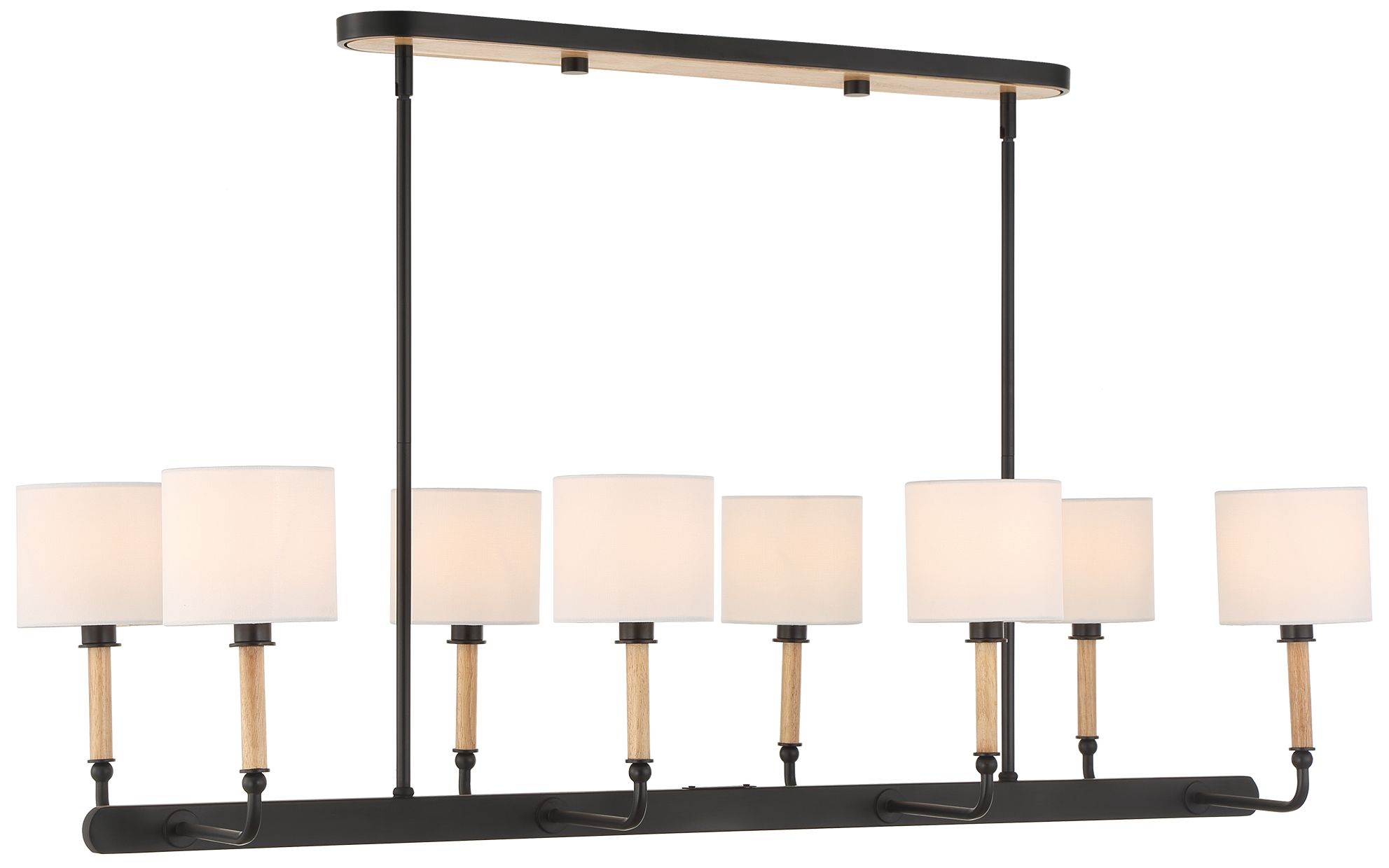 Image 3 Uttermost Franconia 48" Wide Black 8-Light Pendant more views