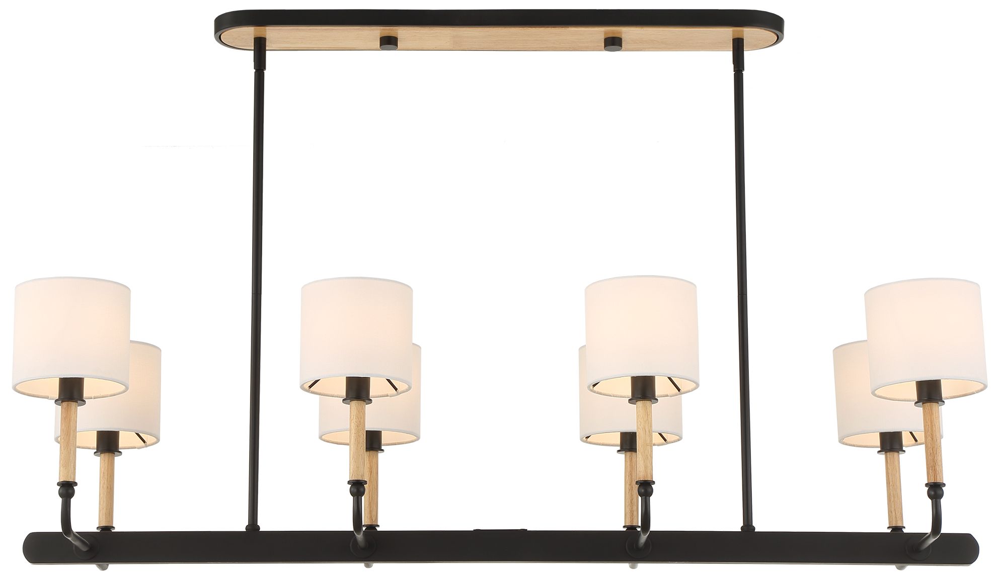 Image 4 Uttermost Franconia 48" Wide Black 8-Light Pendant more views