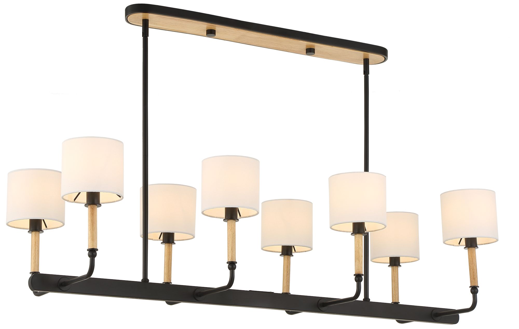 Image 5 Uttermost Franconia 48" Wide Black 8-Light Pendant more views