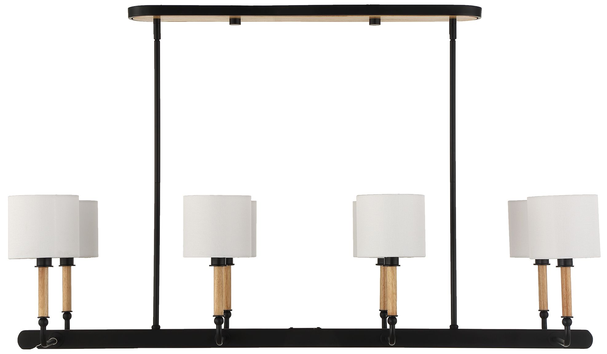 Image 6 Uttermost Franconia 48" Wide Black 8-Light Pendant more views