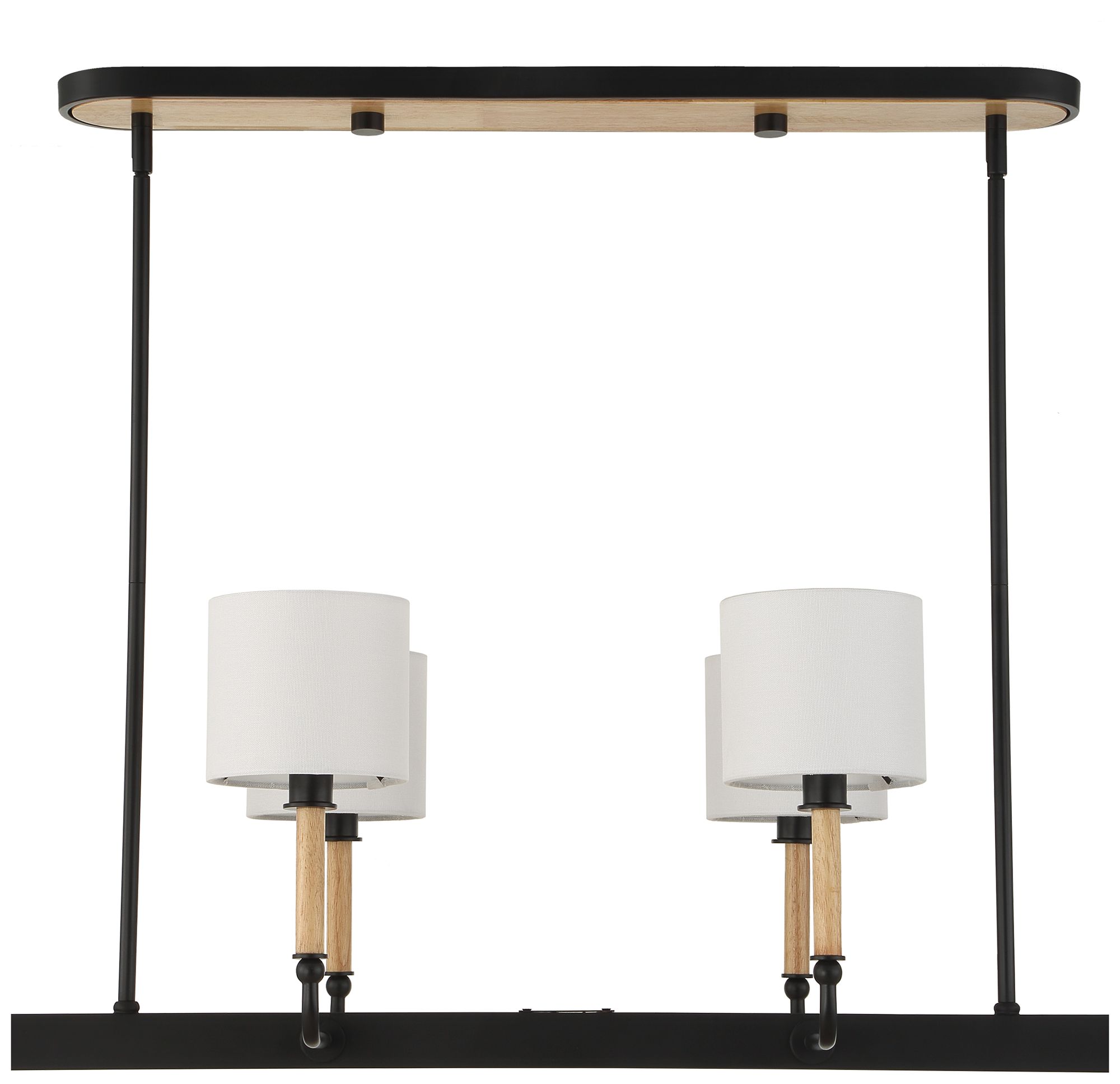 Uttermost Franconia 48" Wide Black 8-Light Pendant