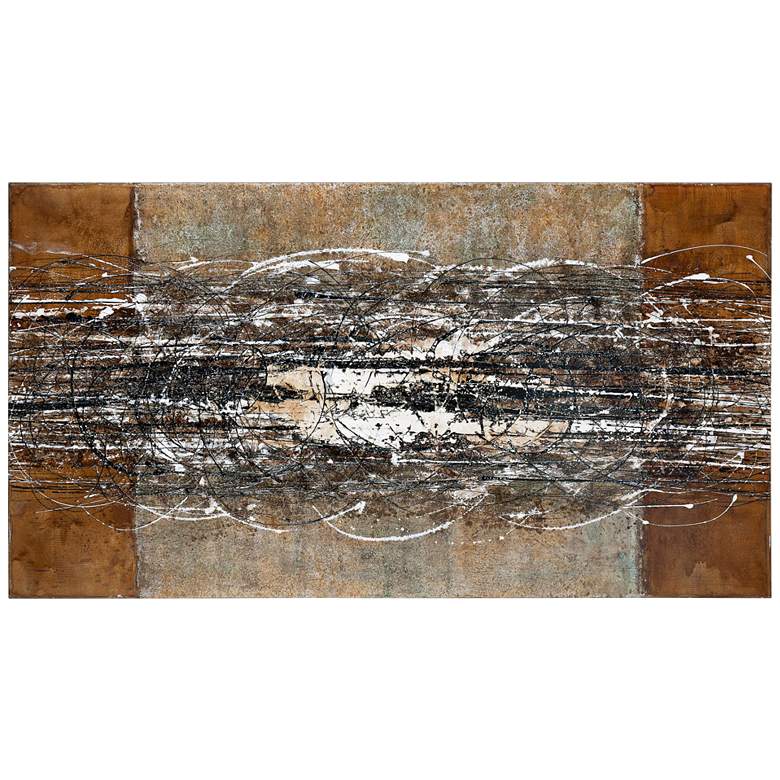 Image 1 Uttermost Frantic Abstract 70 inch Wide Canvas Wall Art