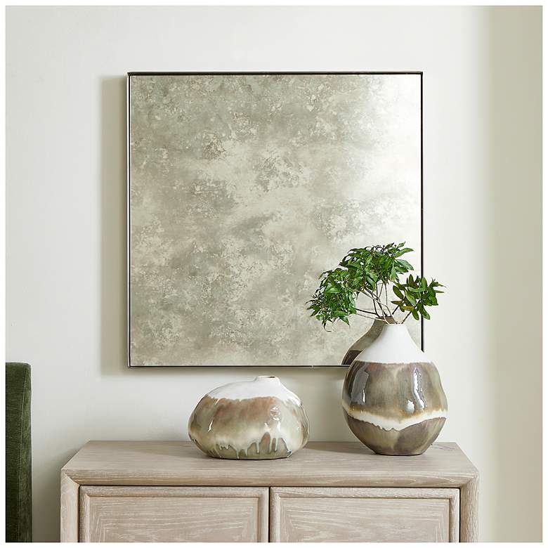 Image 1 Uttermost Fredric 24 1/4" Square Antique Mirror