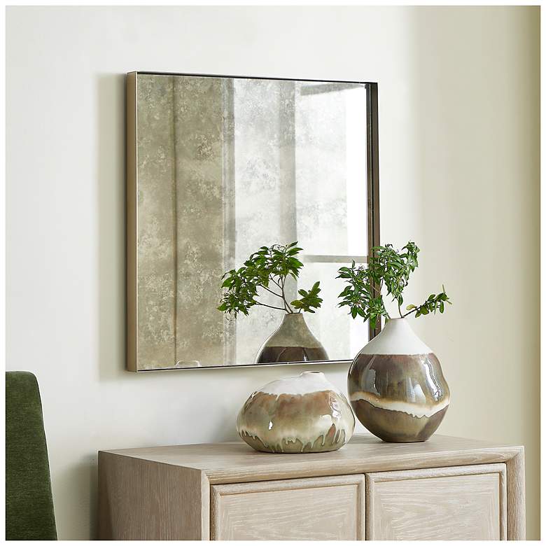 Image 3 Uttermost Fredric 24 1/4" Square Antique Mirror more views