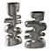 Uttermost Free Flowing Tarnished Nickel Ceramic Vases Set of 2