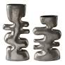 4_Uttermost Free Flowing Tarnished Nickel Ceramic Vases Set of 2 more views