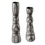 5_Uttermost Free Flowing Tarnished Nickel Ceramic Vases Set of 2 more views
