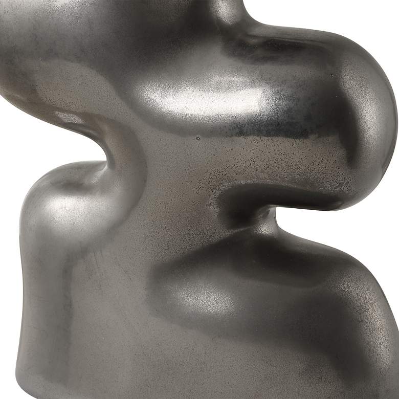 Image 6 Uttermost Free Flowing Tarnished Nickel Ceramic Vases Set of 2 more views