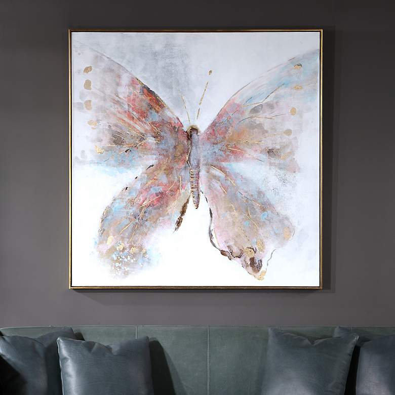 Image 1 Uttermost Free Flying 51" Square Framed Canvas Wall Art