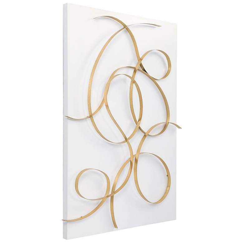 Image 6 Uttermost Freehand 60" High Brushed Gold Metal Wall Panel more views
