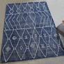 2_Uttermost Fressia 71147 5'x8' Blue Wool Rectangle Area Rug more views