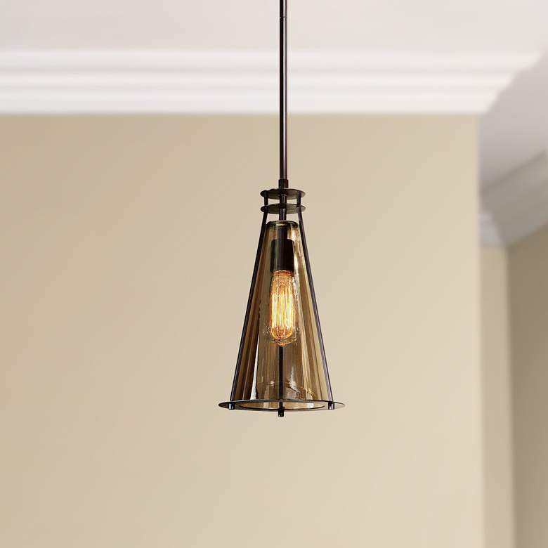 Image 1 Uttermost Frisco 8 inch Wide Tinted Glass Mini Pendant