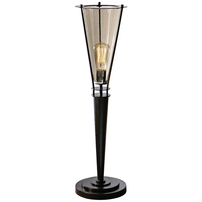 Image 1 Uttermost Frisco Rustic Black Table Lamp