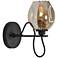 Uttermost Fritz 10 3/4"H Bronze and Golden Glass Wall Sconce