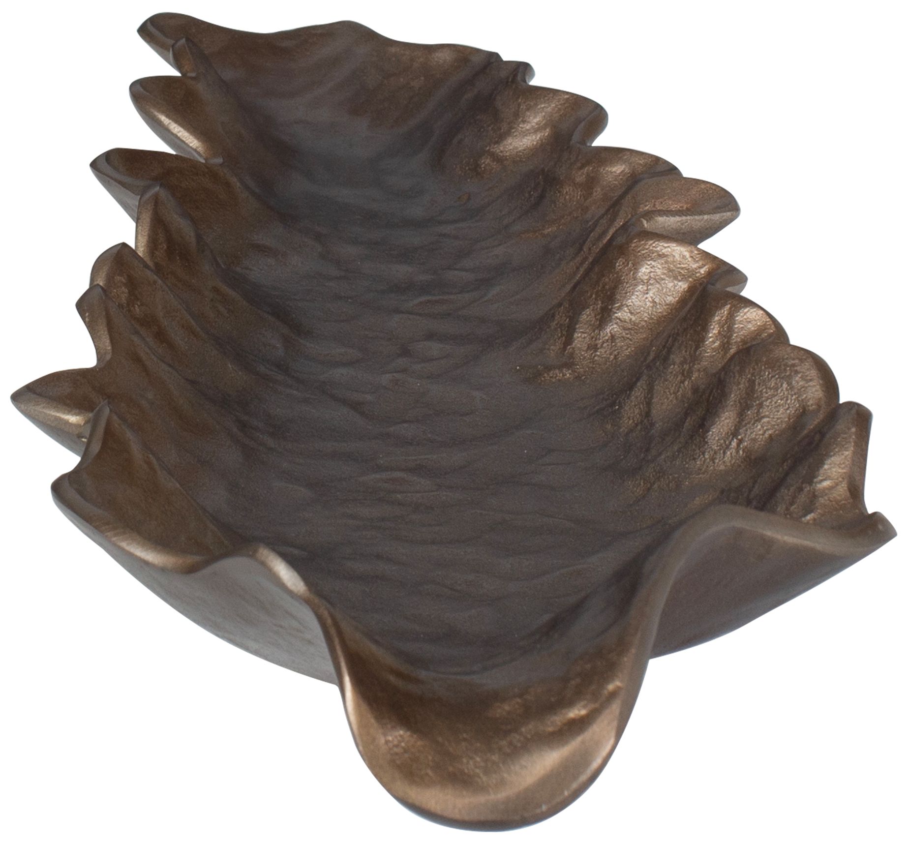 Image 3 Uttermost Frond Bronze Indoor-Outdoor Aluminum Tray more views