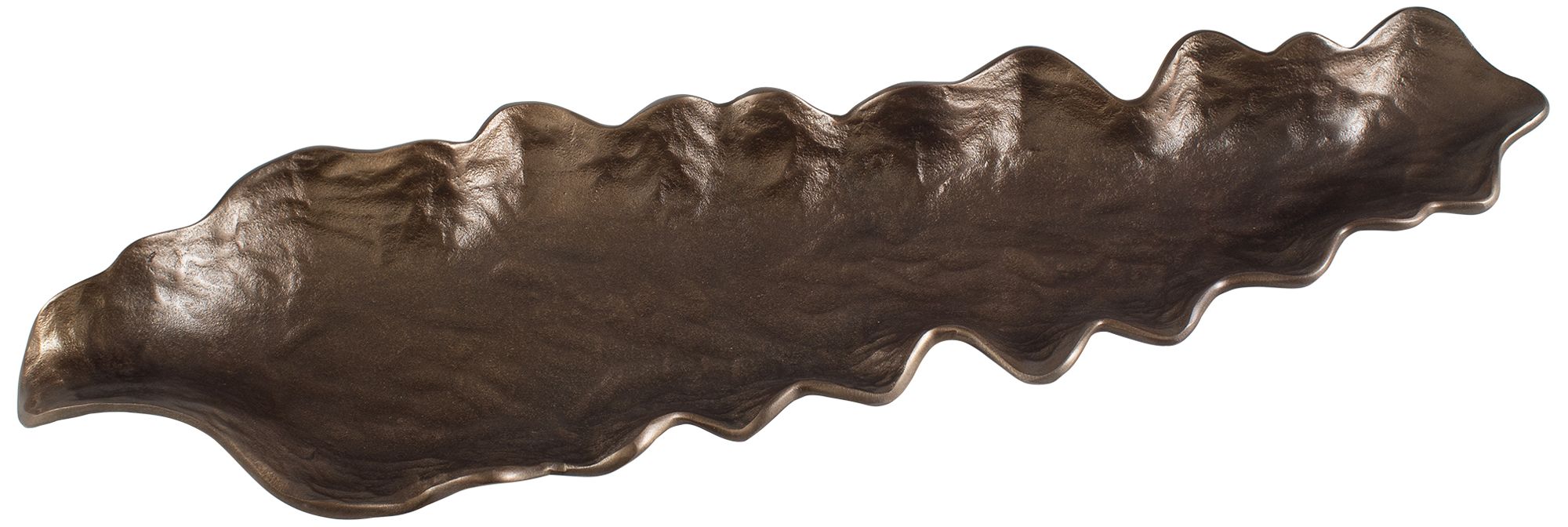 Image 4 Uttermost Frond Bronze Indoor-Outdoor Aluminum Tray more views