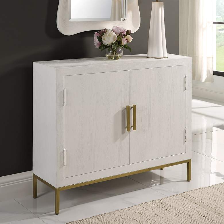 Image 3 Uttermost Front Range White 2 Door Cabinet more views