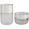 Uttermost Frost Silver Drip Glass 2-Piece Vase Set
