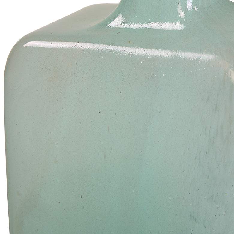 Image 3 Uttermost Fuze 14" High Aqua and Bronze Glass Vases Set of 2 more views