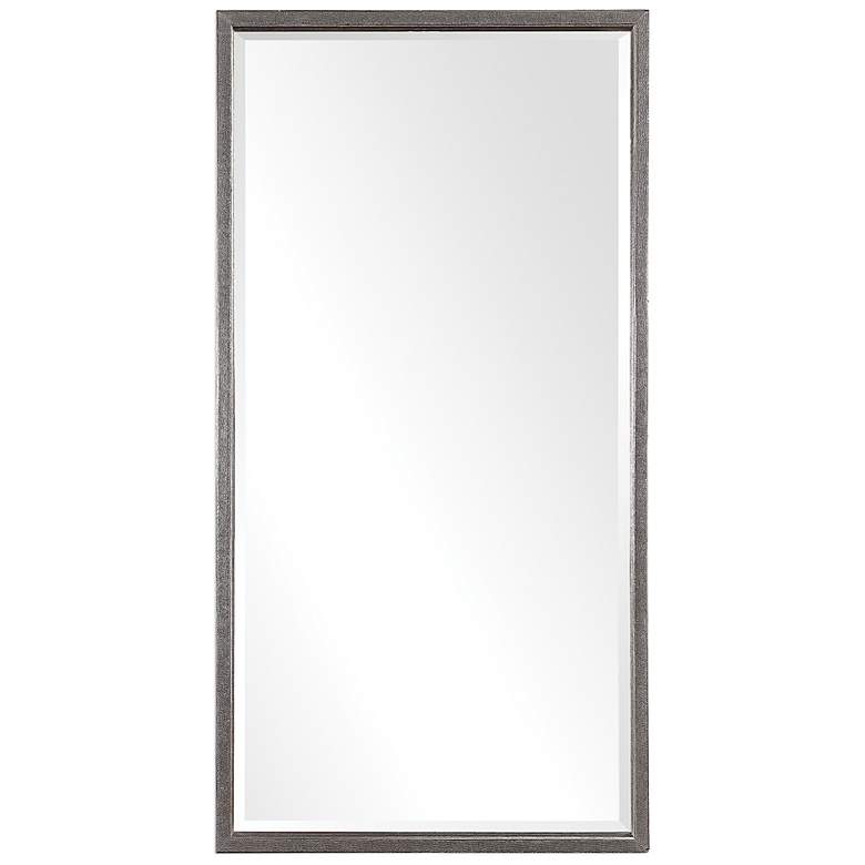 Image 3 Uttermost Gabelle 32" x 62" Textured Silver Wall Mirror