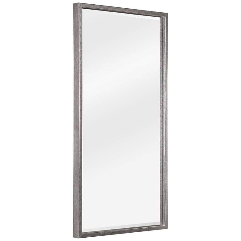 Image 4 Uttermost Gabelle 32" x 62" Textured Silver Wall Mirror more views