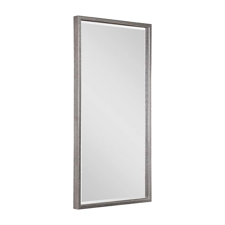 Image 4 Uttermost Gabelle 32" x 62" Textured Silver Wall Mirror more views