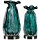 Uttermost Gabriela Teal and Silver 2-Piece Glass Vase Set
