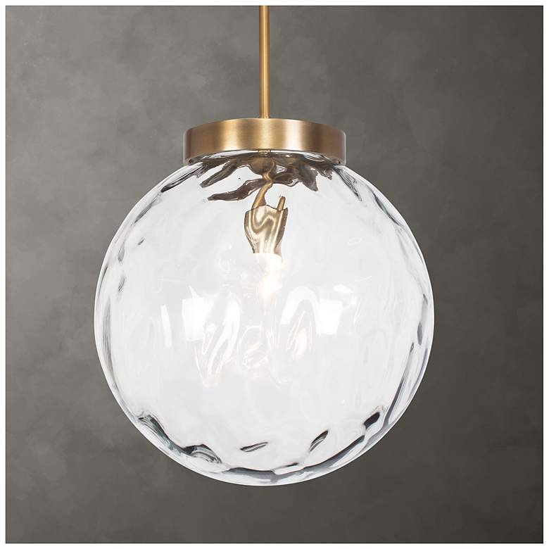 Image 1 Uttermost Gaia 14 3/4" Wide 1 Lt Water Glass Pendant