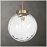 1_Uttermost Gaia 14 3/4" Wide 1 Lt Water Glass Pendant