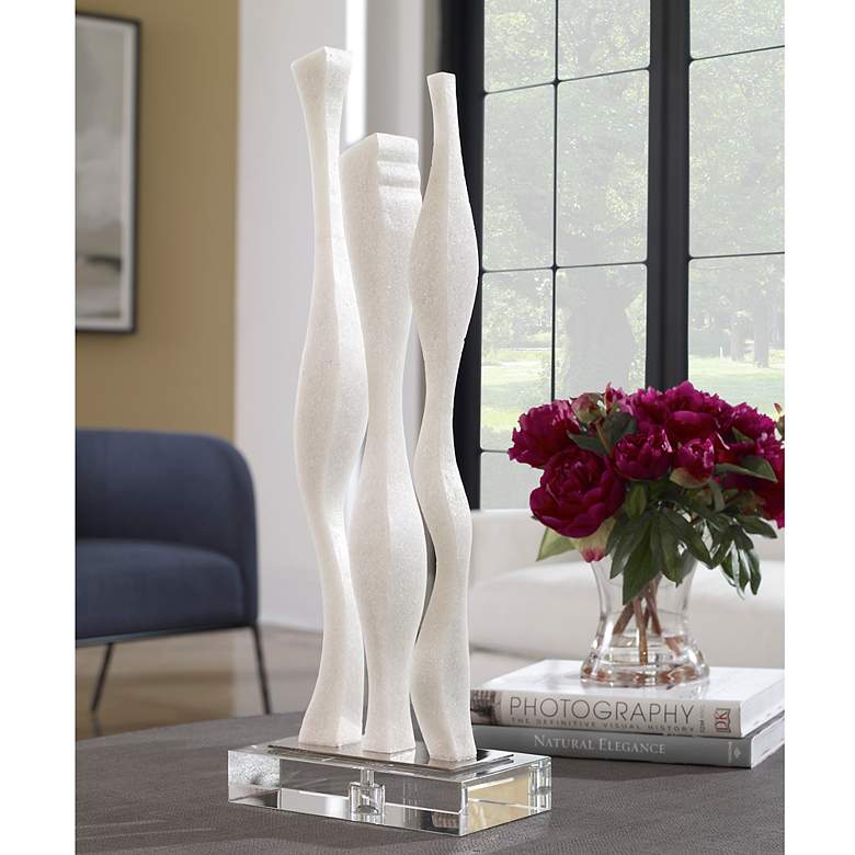 Image 1 Uttermost Gale 27" High Ivory Stone Abstract Sculpture