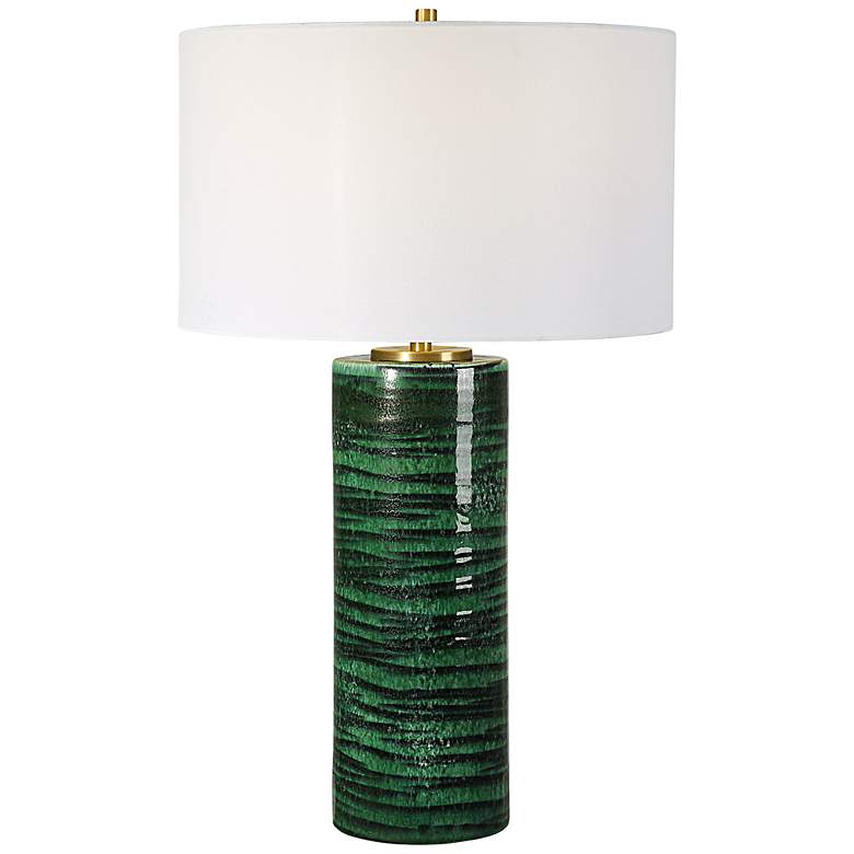 Image 2 Uttermost Galeno 27 3/4" High Emerald Green Ceramic Table Lamp
