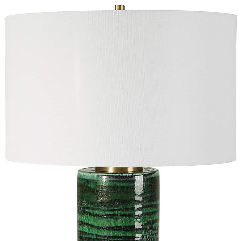 Image 6 Uttermost Galeno 27 3/4" High Emerald Green Ceramic Table Lamp more views