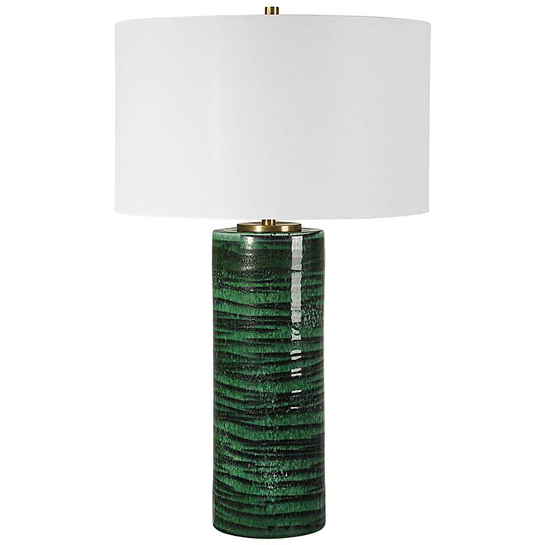Image 7 Uttermost Galeno 27 3/4 inch High Emerald Green Ceramic Table Lamp more views