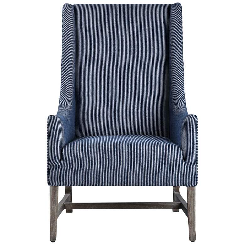Image 2 Uttermost Galiot Blue and White Accent Chair