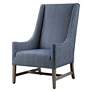 Uttermost Galiot Blue and White Accent Chair