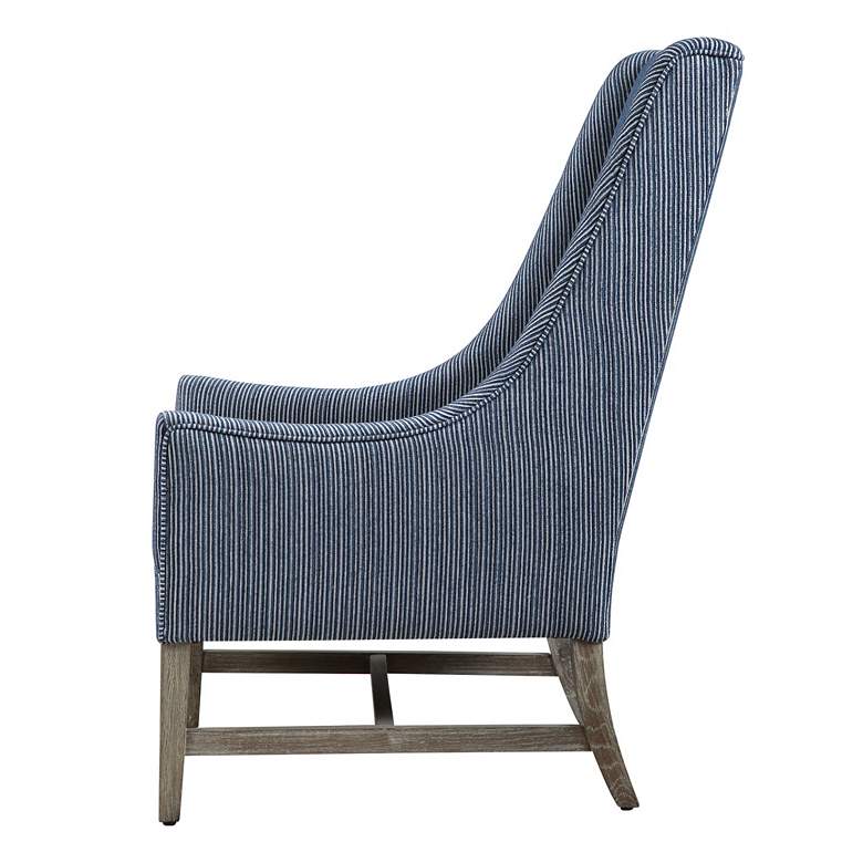 Image 4 Uttermost Galiot Blue and White Accent Chair more views
